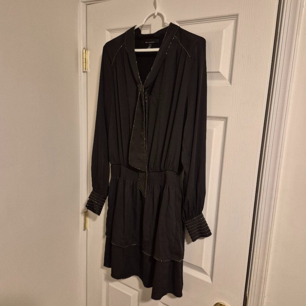 White House Black Market Petite Long Sleeve Beaded Dress
